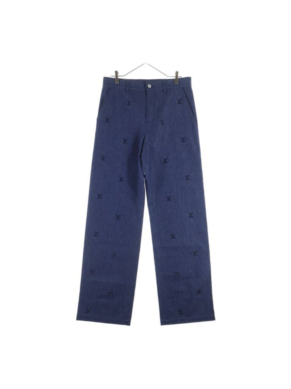 Louis Vuitton LV Blason Embellished Denim Pants Indigo